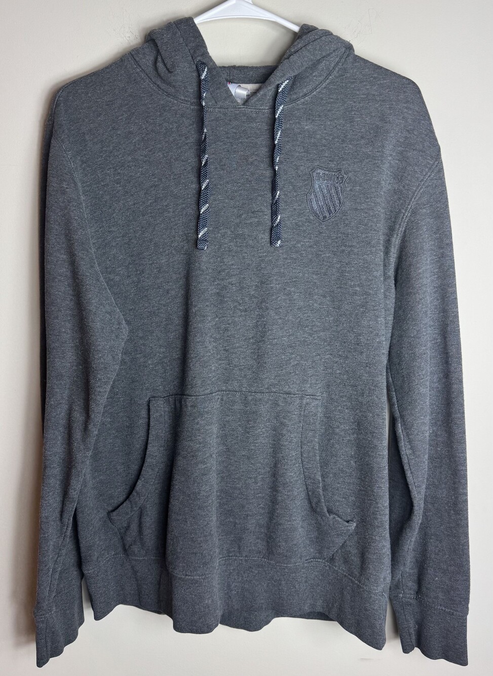 KSWISS Hoodie Gray Heathered Pullover Sweatshirt